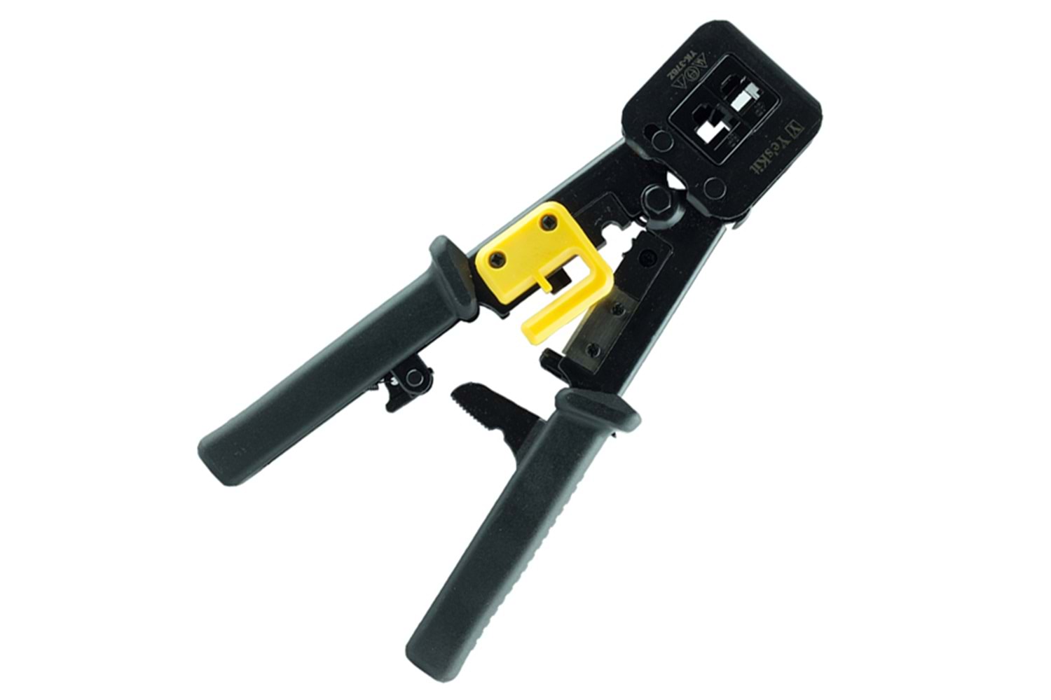 POWERMASTER YK-376Z RJ11-RJ12-RJ45 AÇIK UÇLU EZRJ45 SOKET SIKMA PENSESİ 220X108X53MM