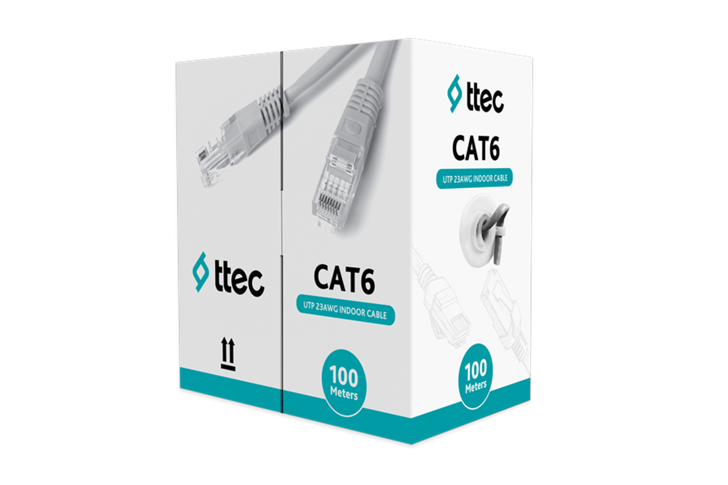 TTEC KBL-CAT6-23CCA/IN100G İÇ MEKAN PVC KABLO - 100M GRI (TSS)