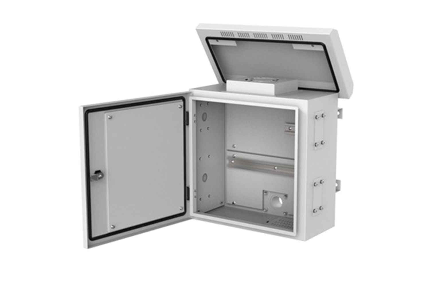 LANDE ÇİFT CIDAR MINI MOBESE KABİN 445x225x500 + 1 Lİ TERM.FAN+DİREK ASKI APARATI DAHİL