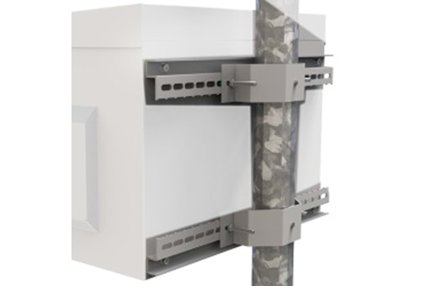 LANDE ÇİFT CIDAR MINI MOBESE KABİN 445x225x500 + 1 Lİ TERM.FAN+DİREK ASKI APARATI DAHİL