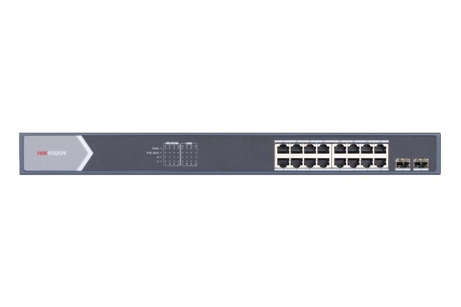 HIKVISION DS-3E0518P-E/M 16 PORT GIGABIT+2X1GB SFP UPLINK L2 RACKMOUNT 125W POE SWITCH