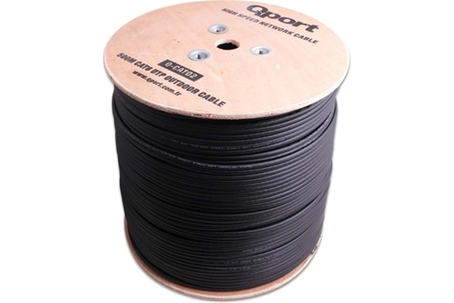 QPORT 500 METRE CAT6 23 AWG UTP POLİETİLENLİ (OUTDOOR) NETWORK KABLOSU