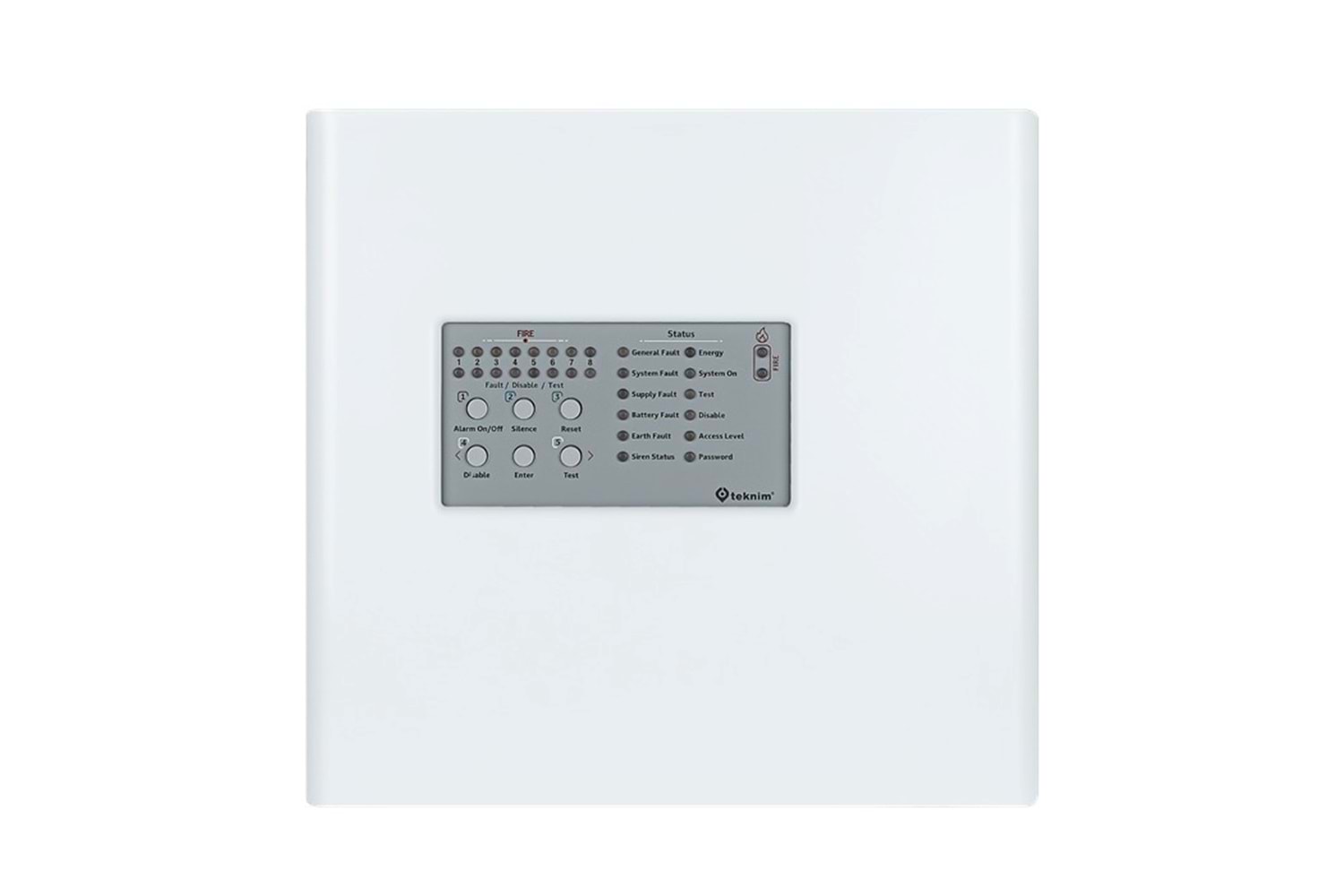 TEKNİM TFP-4408P 8 BÖLGELİ KONVANSİYONEL YANGIN ALARM PANELİ (PLASTİK KASA)