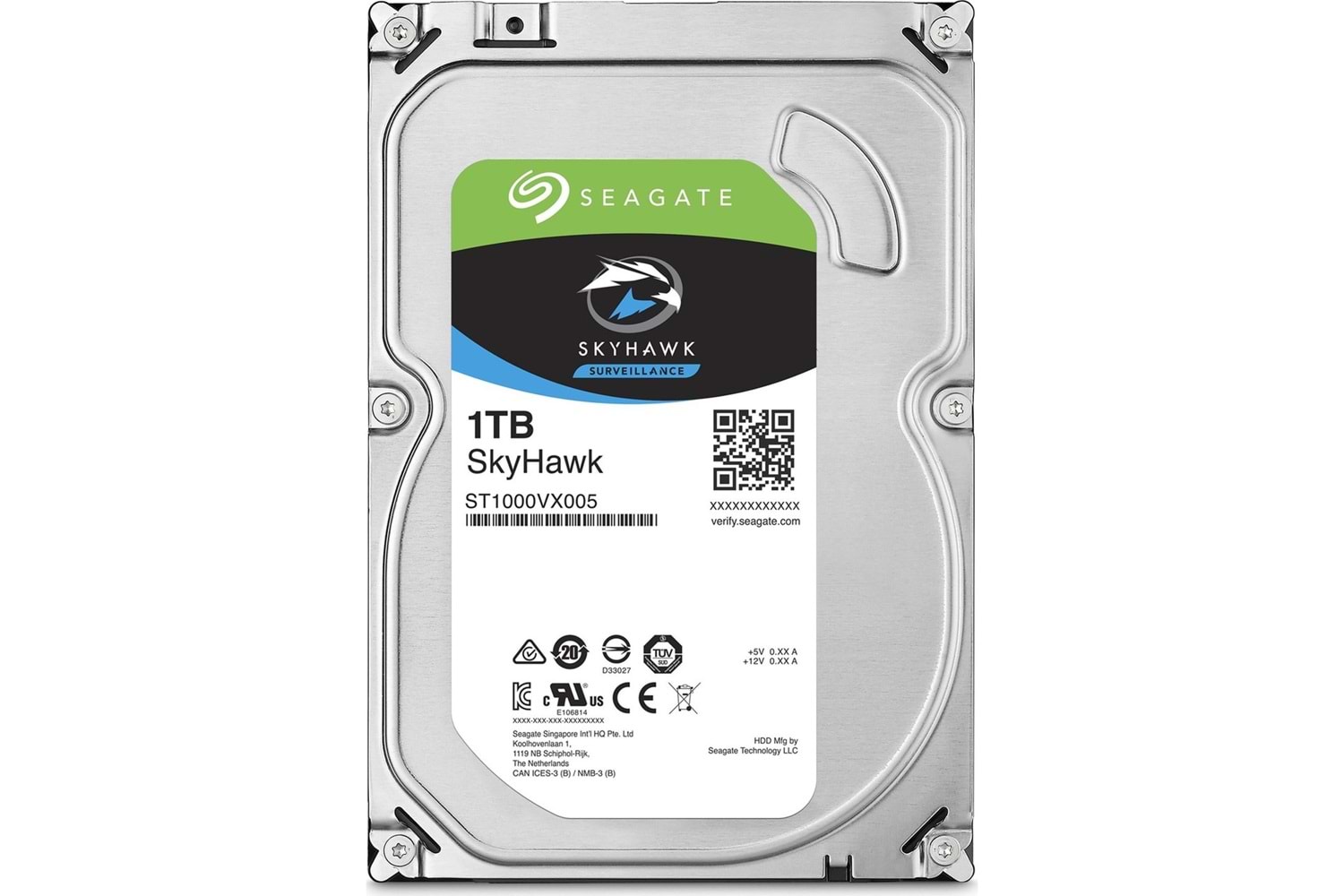 1TB SEAGATE SKYHAWK ST1000VX005 5900 RPM 64MB SATA-3 Güvenlik Disk 7/24