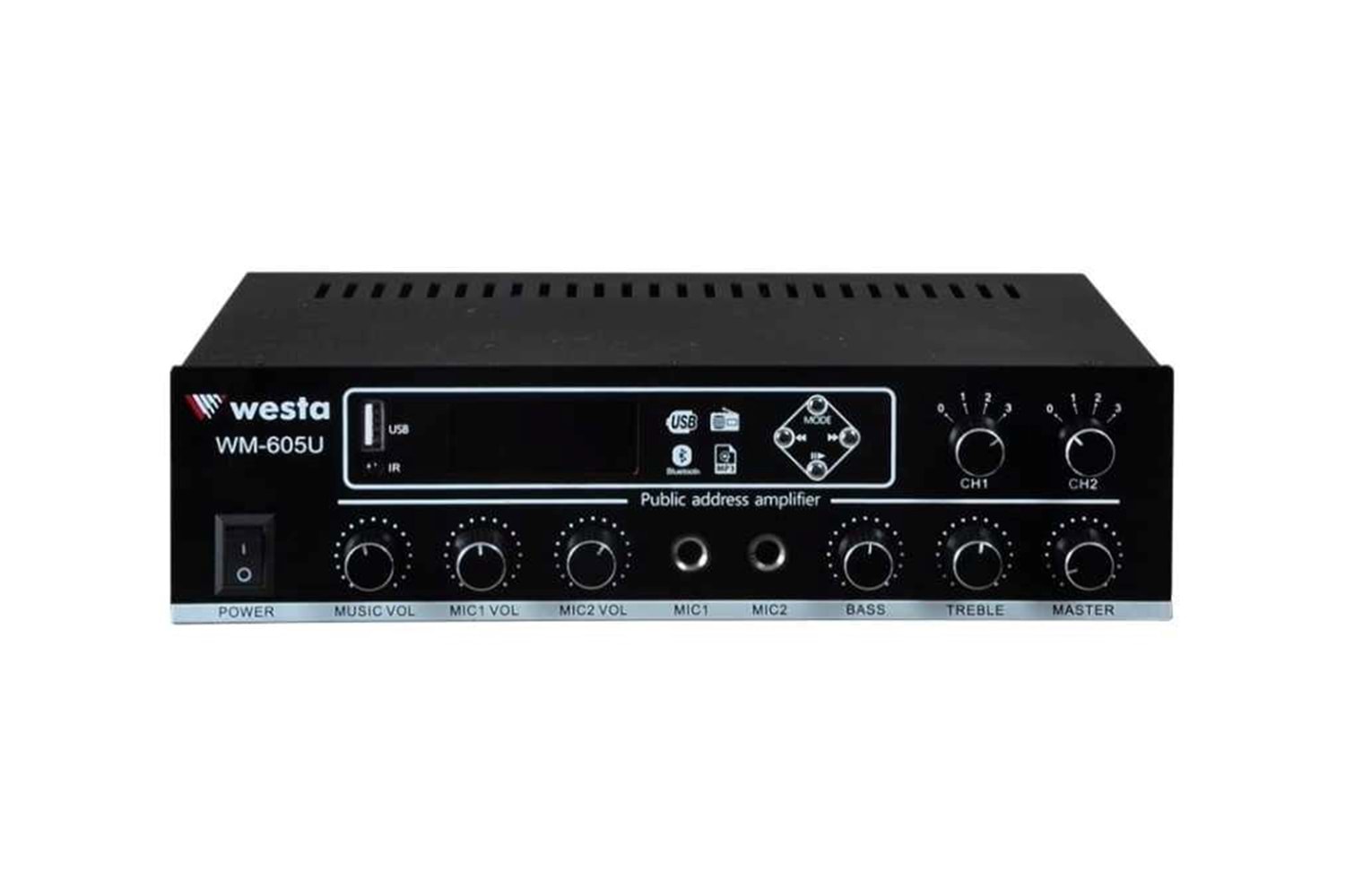 WM-605U - 2 Bölgeli 100W/100V Mixer Amfi