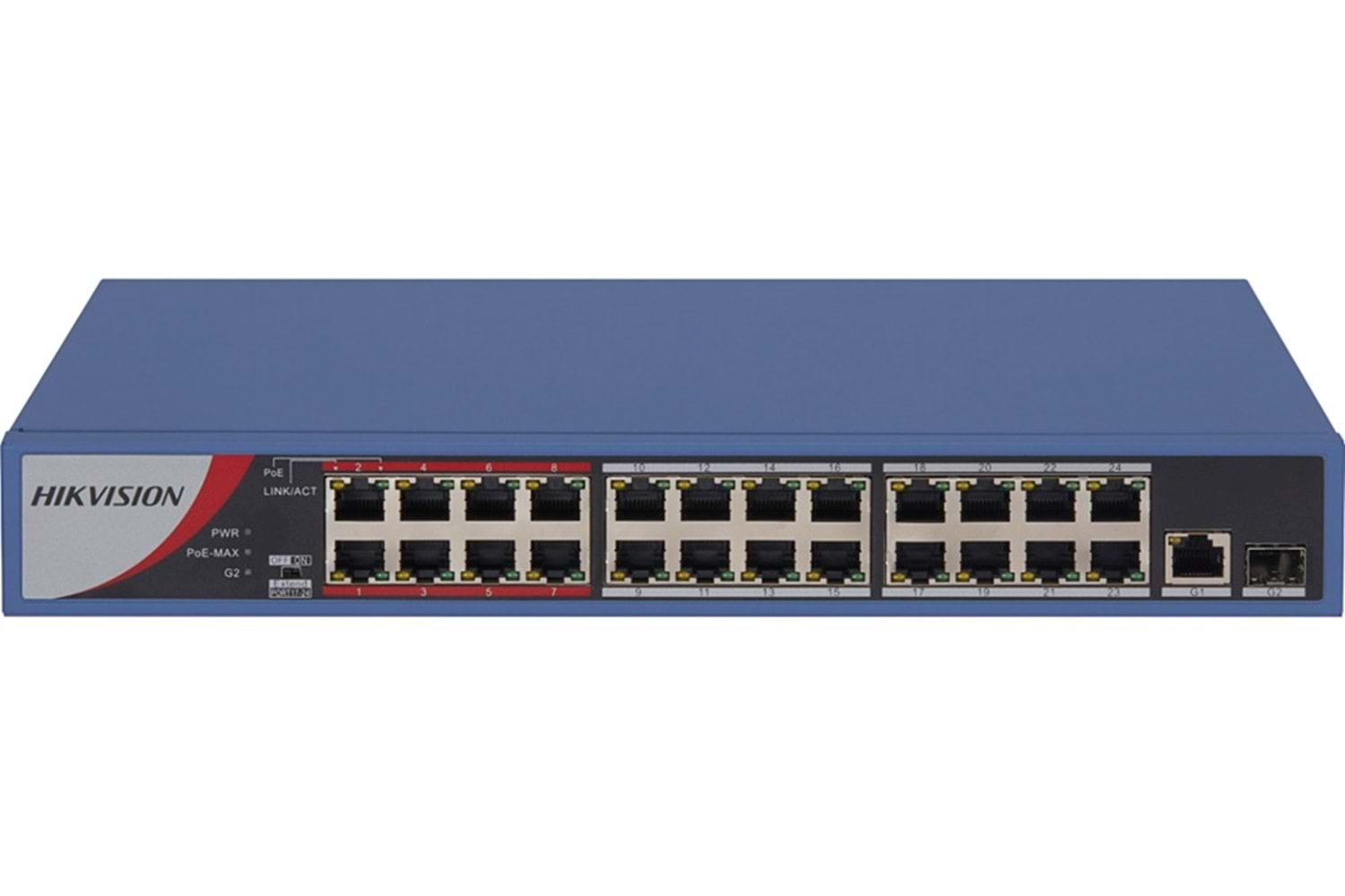 DS-3E0326P-E/M(B) 24 KANAL POE, 1 GE UPLİNK, 1 SFP TOPLAM 230W POE SWİTCH