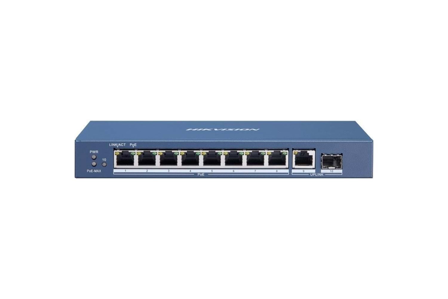 HIKVISION 8port 60w FULL PoE DS-3E0510P-E/M Full Gigabit 1x Uplink, 1x Sfp (Gigabit) Yönetilemez Switch