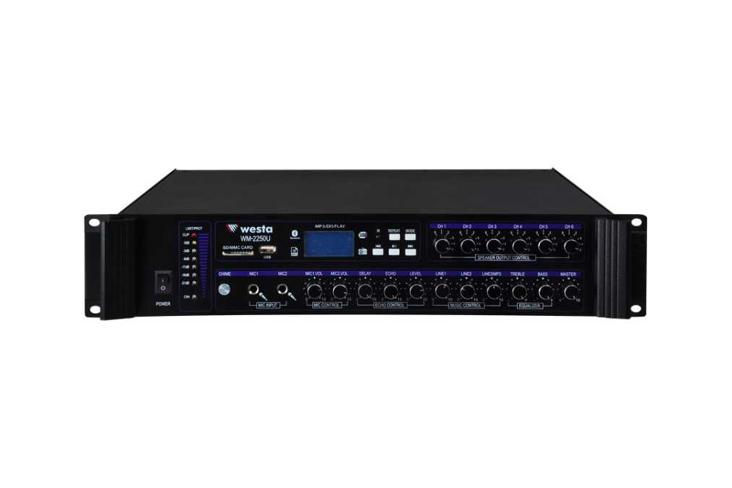 Westa WM-2250U - 6 Bölgeli 250W 100V Mixer Amfi