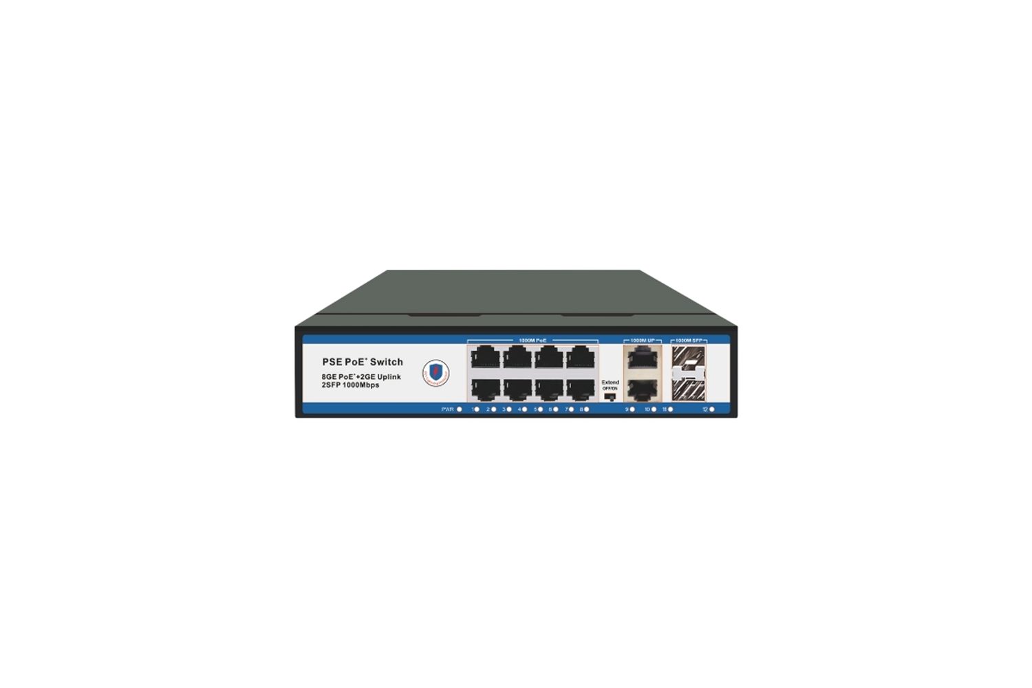 NVC-PSEG0822 8 PORT POE+ 10-100-1000 MBPS 2 PORT 10-100-1000 MBPS UPLINK 2 PORT SFP SWITCH 120W