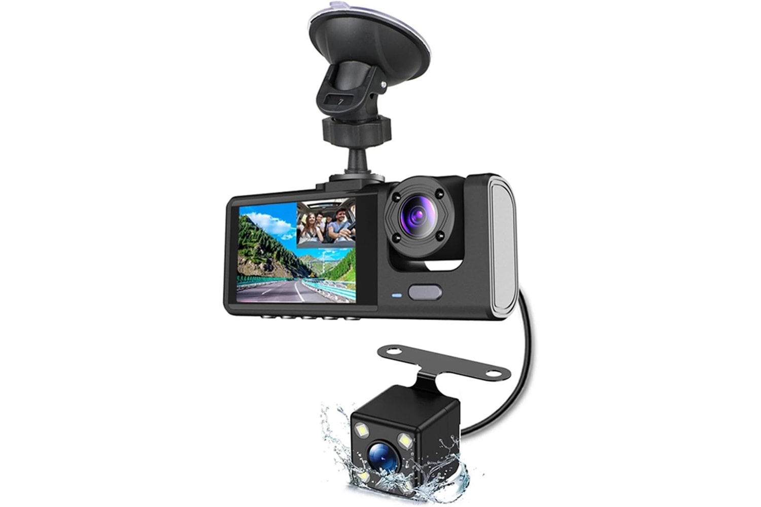 C309 ARAÇ İÇİ DİKİZ DASHCAM WIFI ARABA KAMERASI + TAMPON KAMERASI 1080P