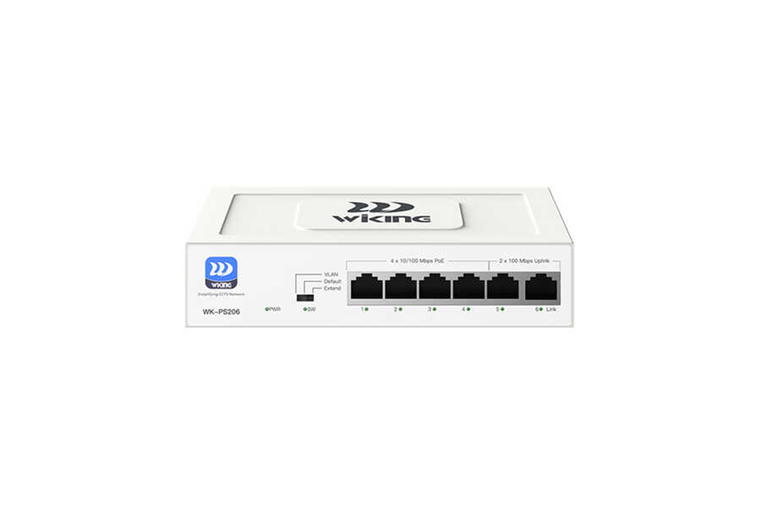 WİTEK WK-PS206 4 PORT POE + 2 PORT UPLİNK SWİTCH 45W