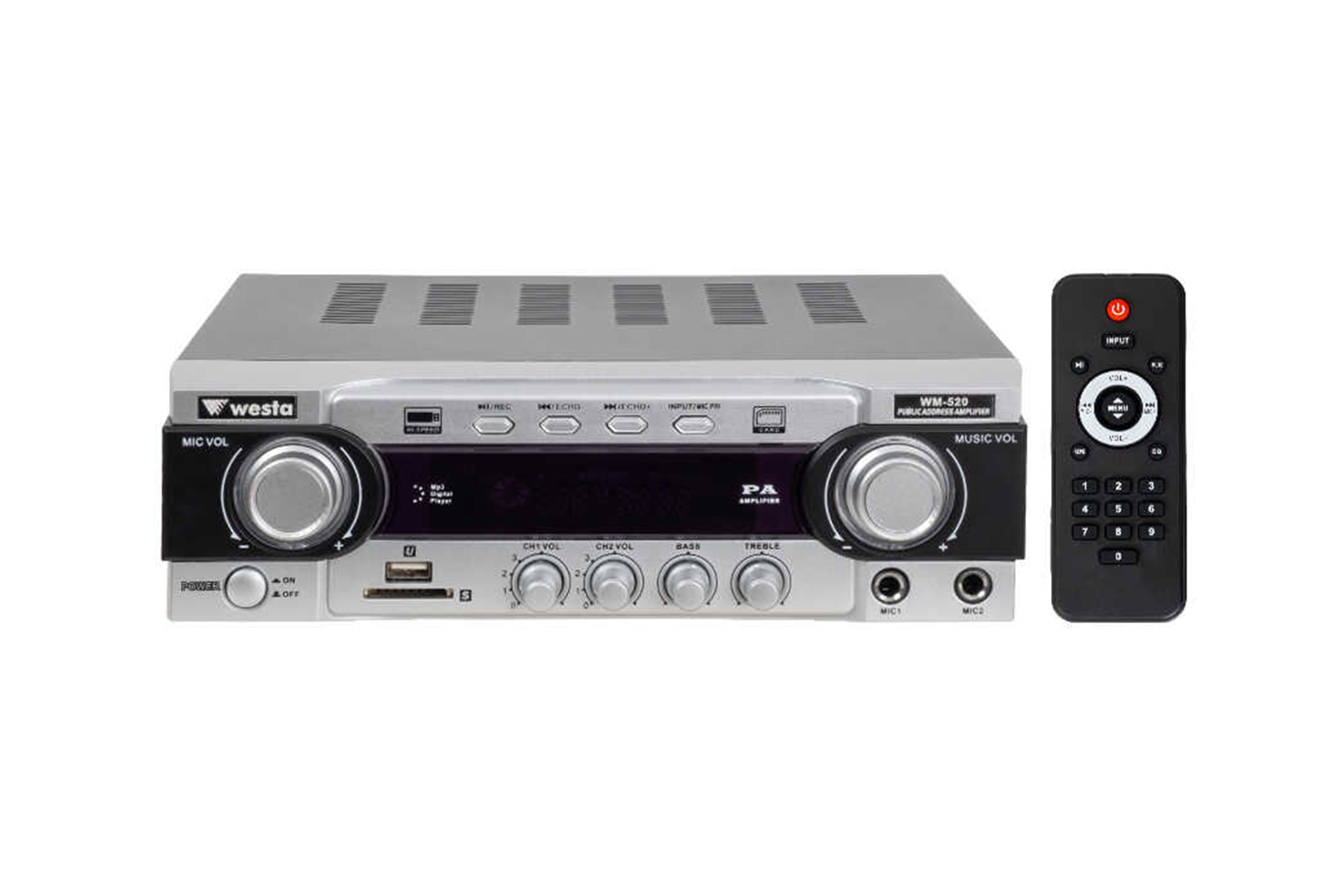 WM-520 - Mikser Amfi - 2 Bölgeli 100W/100V