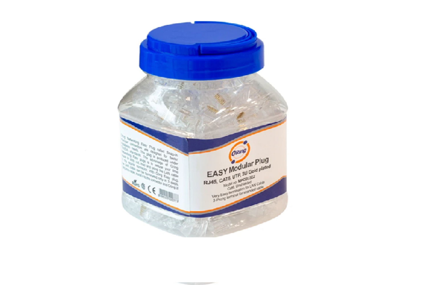 ORİNG MPC6U3EZ CAT6 U/UTP SNAP IN MODÜLER PLUG 3U (PAKET 100 ADET)