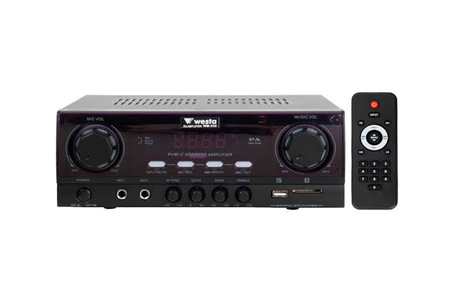 WESTA WM-530 - MIKSER AMFI 80W TEK BÖLGE BT+AUX+USB