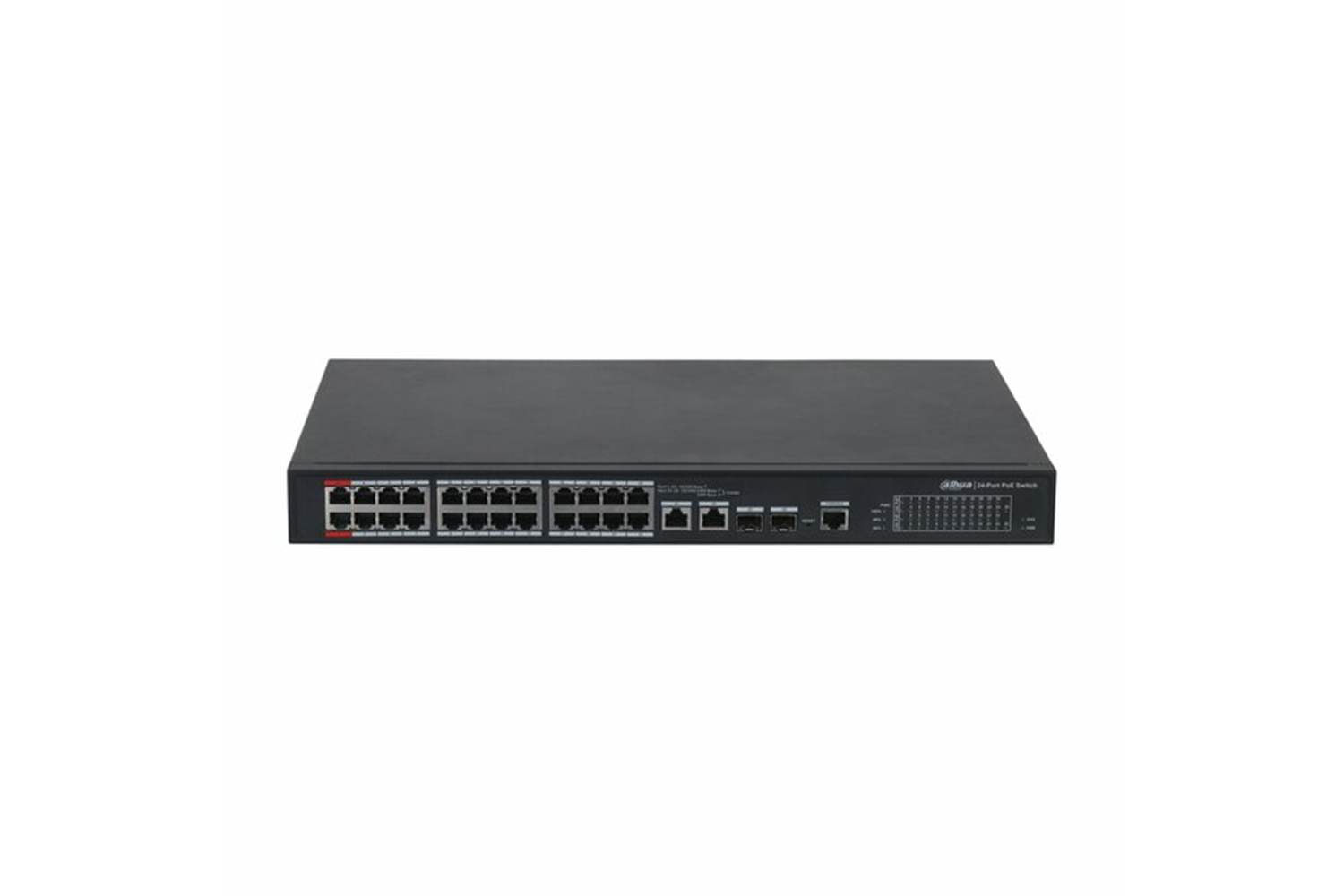 DAHUA PFS4226-24ET-360-V3 24 PORT 10/100 +2 (1000) 2SFP + YÖNETILİR RAC MOUNT POE SWITCH