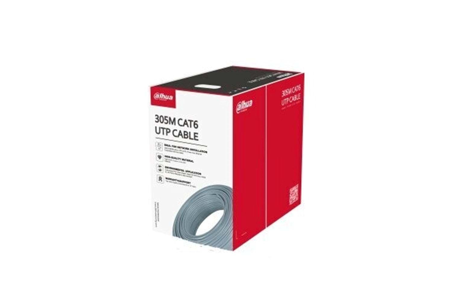 DAHUA CAT 6 UTP ECO PFM922I-6UN-C PVC CCA İÇ ORTAM(İNDOOR) 305 (MT) KUTU 23 AWG GRI CAT6 KABLO
