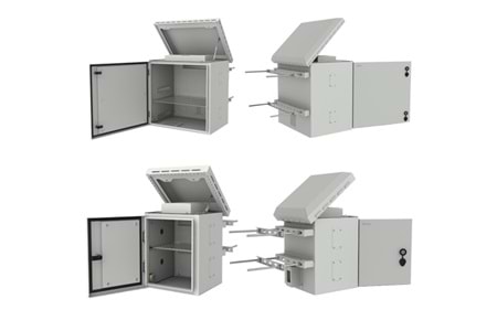LANDE ÇİFT CIDAR MINI MOBESE KABİN 445x225x500 + 1 Lİ TERM.FAN+DİREK ASKI APARATI DAHİL