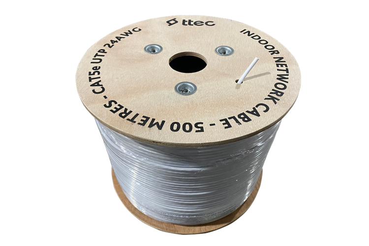 TTEC KBL-CAT5E-24CCA/IN500B İÇ MEKAN PVC KABLO - 500M BEYAZ (TSS)