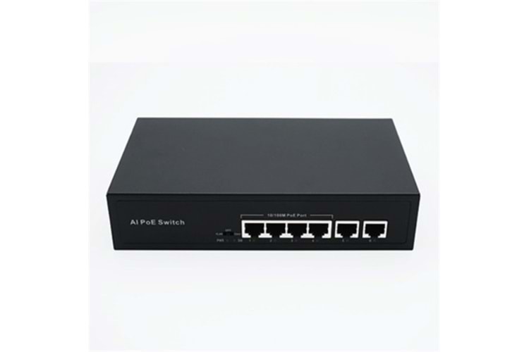 PS6M-42EE 4 PORT POE + 2 PORT UPLİNK SWİTCH 55W