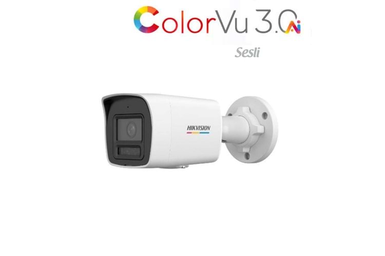 HIKVISION DS-2CD1027G3-LIU(F) DAHİLİ SESLİ 2 MP H.265+ 2.8 MM LENS COLOURVU 3.0
