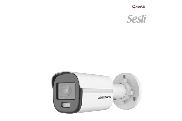 HİKVİSİON DS-2CE10DF0T-LPFS 2 MP DAHİLİ SESLİ 25 MT GECE GÖRÜŞLÜ COLORVU (7/24 RENKLİ) AHD KAMERA