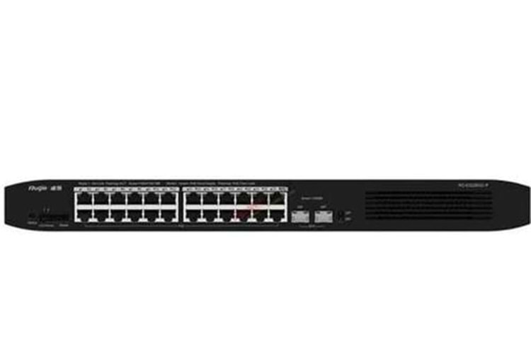 RUIJIE REYEE RG-ES226GC-P 24 PORT 10/100/1000 24 PORT POE 2 X SFP 370 WATT RUJIE CLOUD YONETILEBILIR RACK MOUNT SWITCH