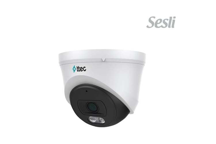 TTECH IPDP-2330M 2 MP DAHİLİ SESLİ 2.8 MM LENSLİ IP DOME KAMERA SD KART DESTEKLİ ULTRA H.265+