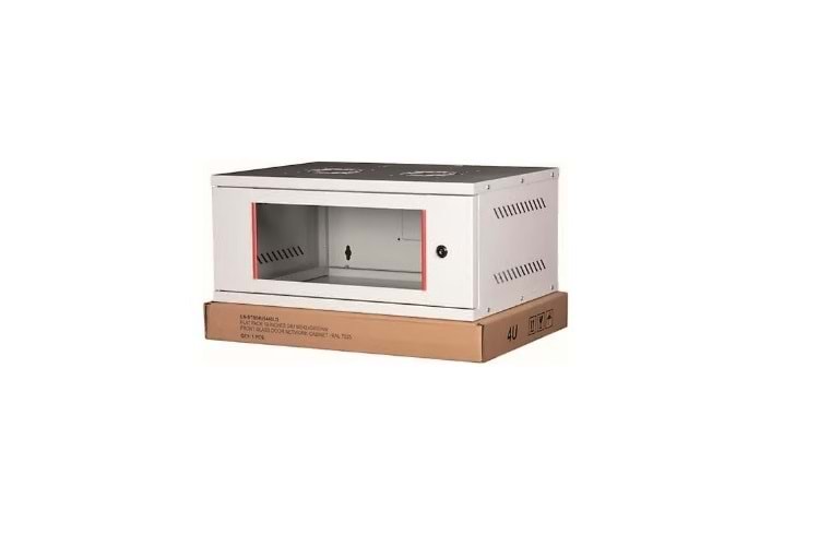 DEMONTE 19 INCH 04U W540XD400 MM KABINET (RAL 7035)(ON TEK CAM KAPAK)