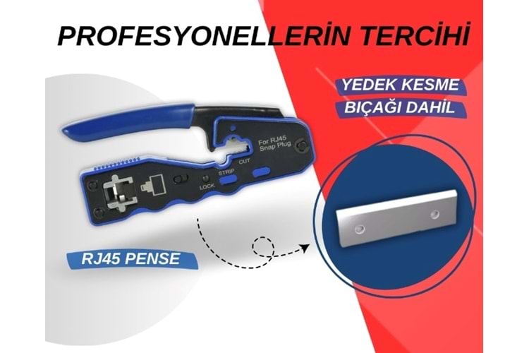 EGETEK ZIMBA TOOLS EZ YENİ NESİL CAT6 AĞ PENSESİ