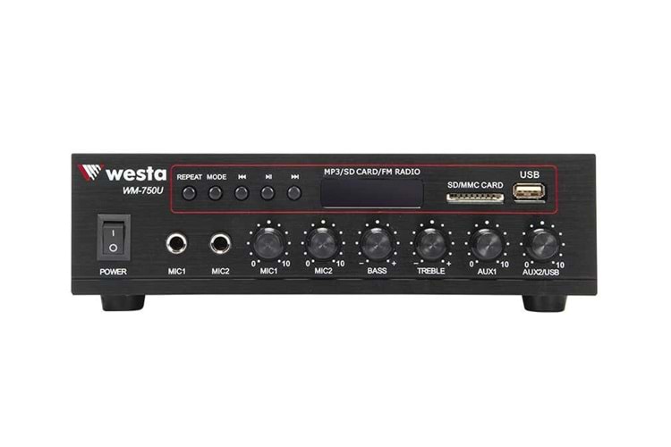 Westa WM-750U 80 Watt Tek Bölgeli Mikser Amfi