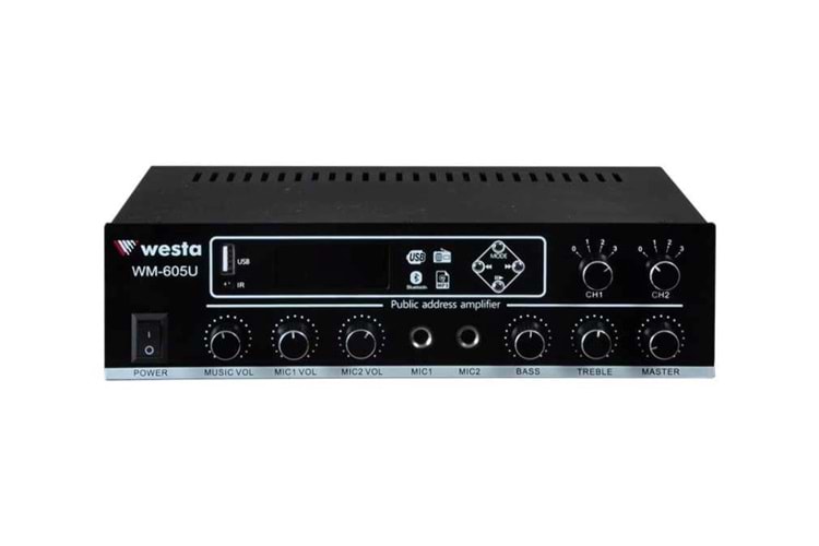 WM-605U - 2 Bölgeli 100W/100V Mixer Amfi