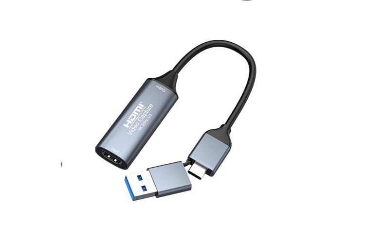 SOLIDFAST USB2.0 4K HDMI to USB A/USB C Video CAPTURE KART 4K Input and 2K@30HZ/1080P