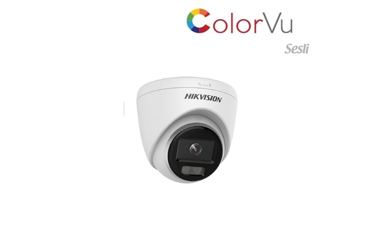 HİKVİSİON DS-2CD1347G0-LUF 4 MP DAHİLİ SESLİ COLORVU IP DOME KAMERA H.265+