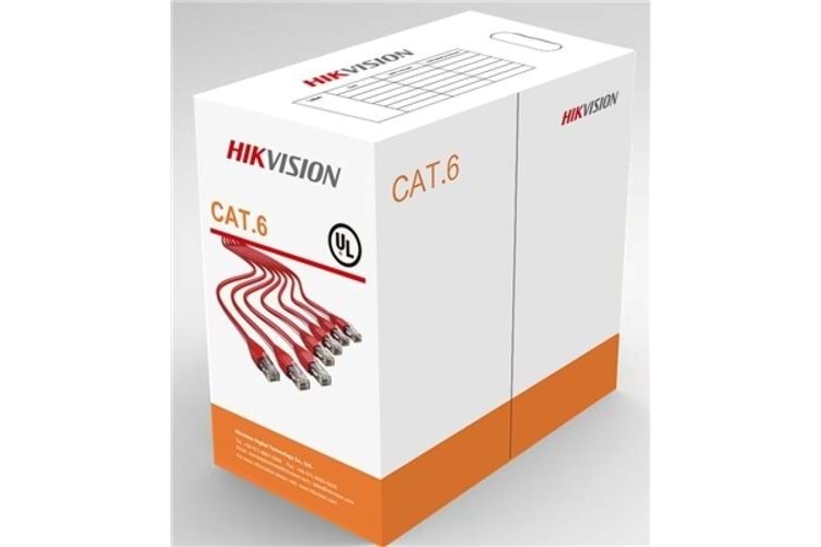 DS-1LN6UU/CCA Hikvision DS-1LN6UU/CCA CAT6 U/UTP CCA kablo, 305 metre Gri