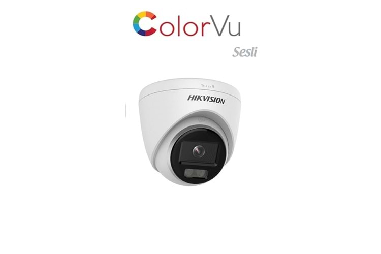 HIKVISION DS-2CD1343G2-LIUF 4 MP 2.8 MM SABIT LENS DAHILI MIKROFON HIBRIT COLORVU DOME 30 METRE(MT) IP KAMERA