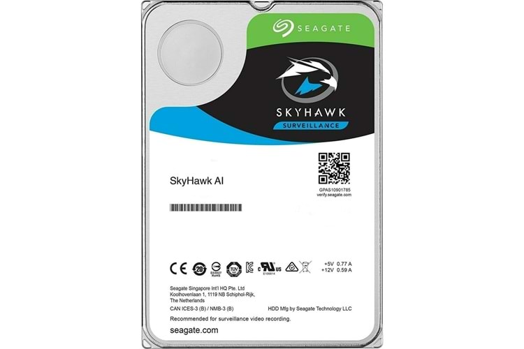 10TB SEAGATE SKYHAWK 7200RPM 256MB SATA3 6Gbit/sn ST10000VE0008 7/24 HDD