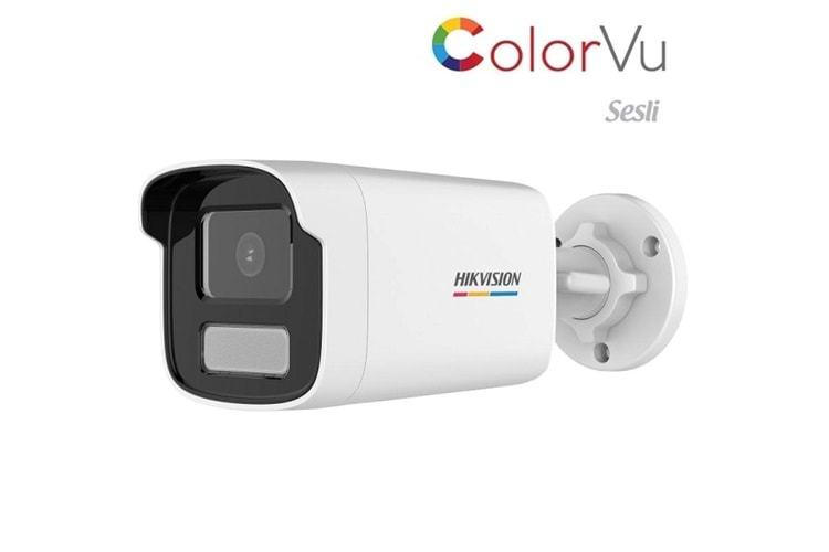 HİKVİSİON DS-2CD1T47G2-LUF 4 MP DAHİLİ SESLİ COLORVU IP BULLET KAMERA H.265+ 4 MM LENS 50 MT GECE GÖRÜŞ