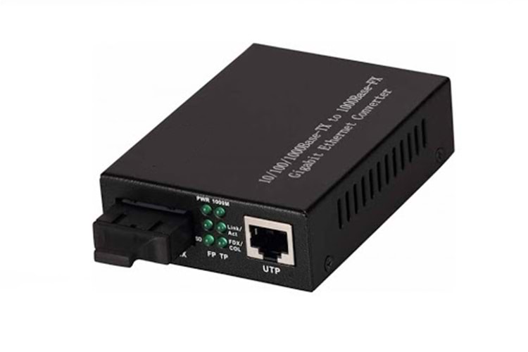 F/O SC SM 10/100/1000 MEDIA CONVERTER 20 KM