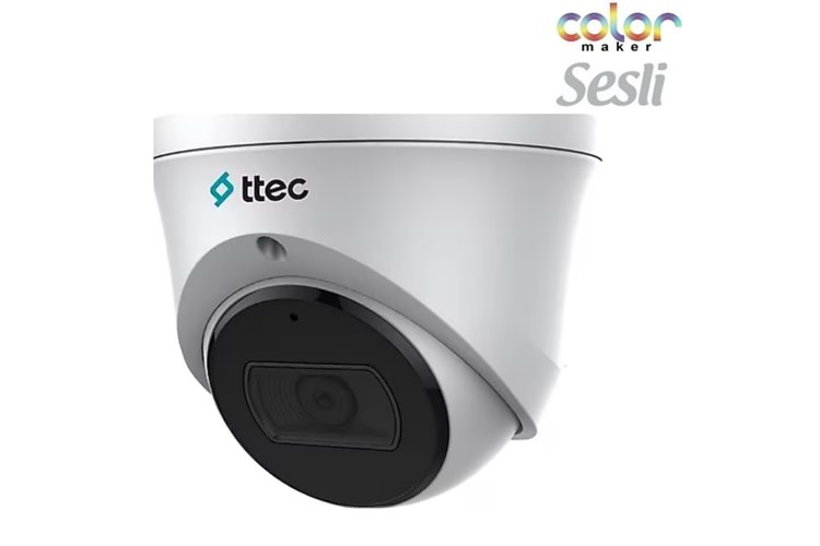 TTEC IPDP-2330M-M/SL-Lite DOME FULL HD 2 MP GECE RENKLİ SESLİ POE IP GÜVENLIK KAMERASI