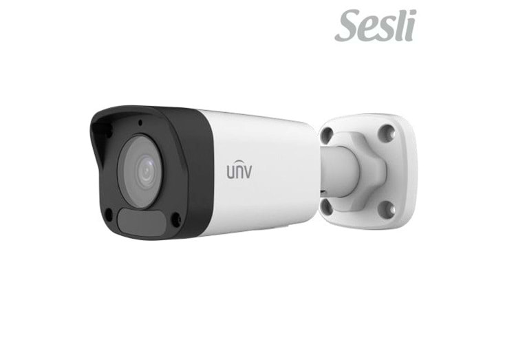 UNİVİEW IPC2122LB-ASF40K-A 2 MP DAHİLİ SESLİ 4.0 MM LENSLİ IP BULLET KAMERA SD KART DESTEKLİ H265+