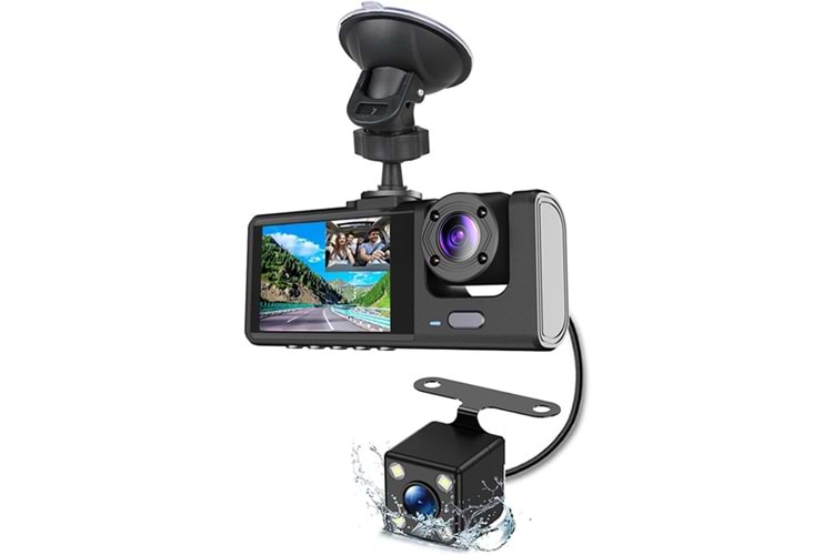 C309 ARAÇ İÇİ DİKİZ DASHCAM WIFI ARABA KAMERASI + TAMPON KAMERASI 1080P