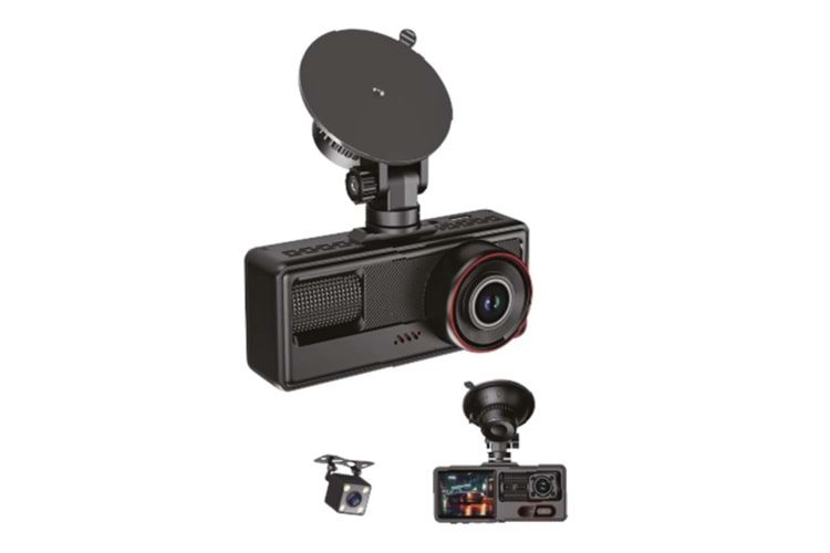 INOX-X604 WİFİ 3 KAMERALI ARAÇ DASHCAM
