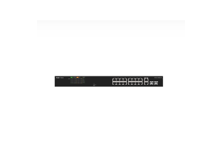 RUIJIE REYEE RG-ES118FGS-LP 16 PORT 10/100 16 PORT POE 2 X COMBO UPLINK 120W YONETILEMEZ RACK MOUNT