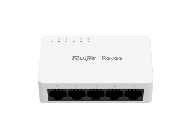 REYEE RG-ES05G-L 5 PORTLU, 10/100/1000 GIGABIT, TAK ÇALIŞTIR SWITCH, PLASTIK KASA