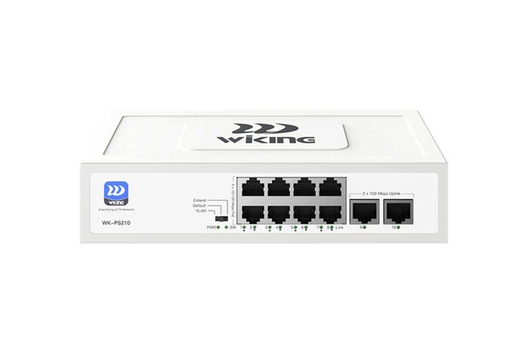 WİTEK WK-PS210 8 PORT POE + 2 PORT UPLİNK SWİTCH 76W