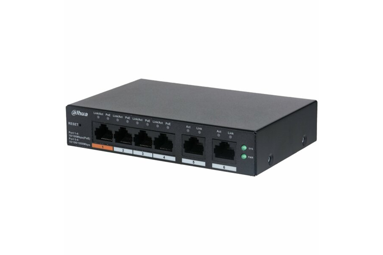 DH-CS4006-4ET-60 4 PORT 10/100 + 2 PORT 10/100 UPLINK YÖNETİLEBİLİR POE SWITCH
